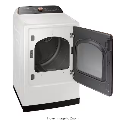 Samsung 7.4 Cu. Ft. Smart Gas Dryer with Steam Sanitize+, Sensor Dry & Wi-Fi Connectivity DVG55CG7500E – High Efficiency Dryer (Ivory)