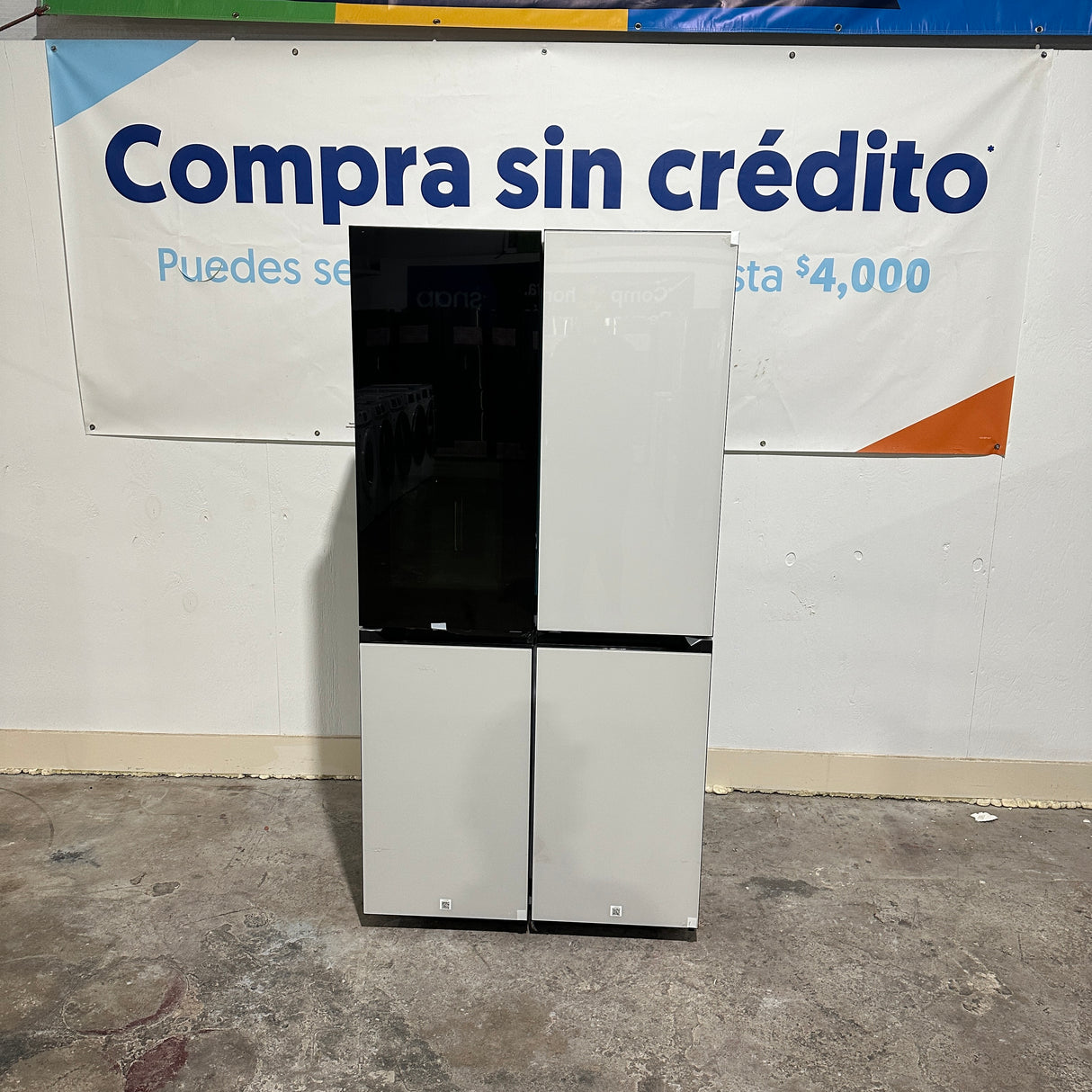 Samsung White Glass 4 Door Refrigerator