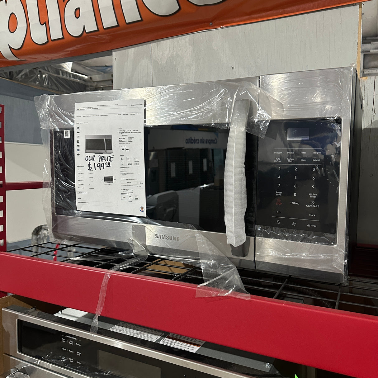 Samsung 1.7cu Ft Stainless Steel Microwave