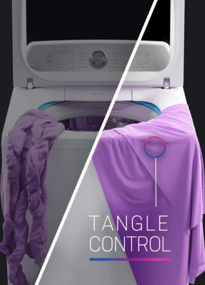GE Profile™ Smart Top Load Washer & 7.4 Cu. Ft. Electric Dryer Laundry Set with SmartHQ™ PTW600BSR1WS / PTD60GBSRWS