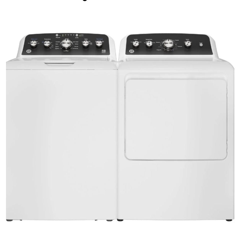GE 4.5 Cu. Ft. Top Load Washer & 7.2 Cu. Ft. Electric Dryer Laundry Set GTW485ASW0WB / GTD48EASWWBV