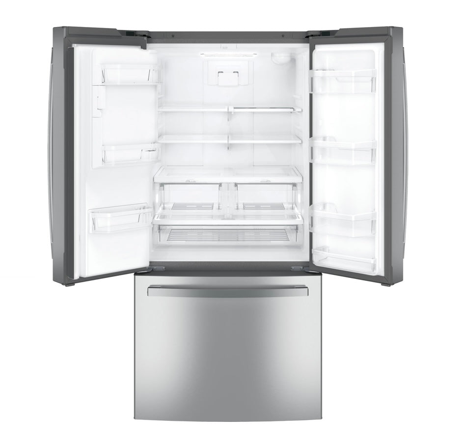 GE® 23.7 Cu. Ft. French Door Refrigerator with Ice Maker & Fingerprint Resistant Stainless Steel GFE24JYKFS – ENERGY STAR® Refrigerator