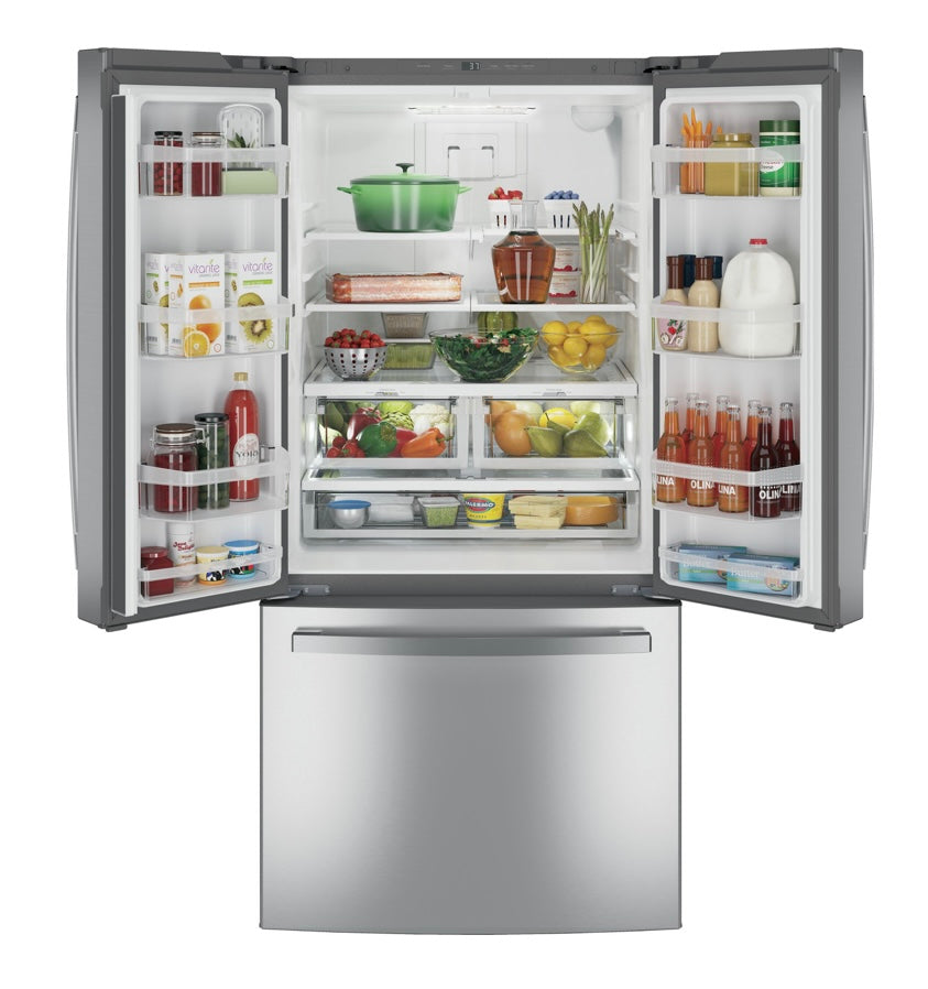 GE® 24.8 Cu. Ft. French Door Refrigerator with Internal Water Dispenser GNE25JYKFS – Fingerprint Resistant Stainless Steel