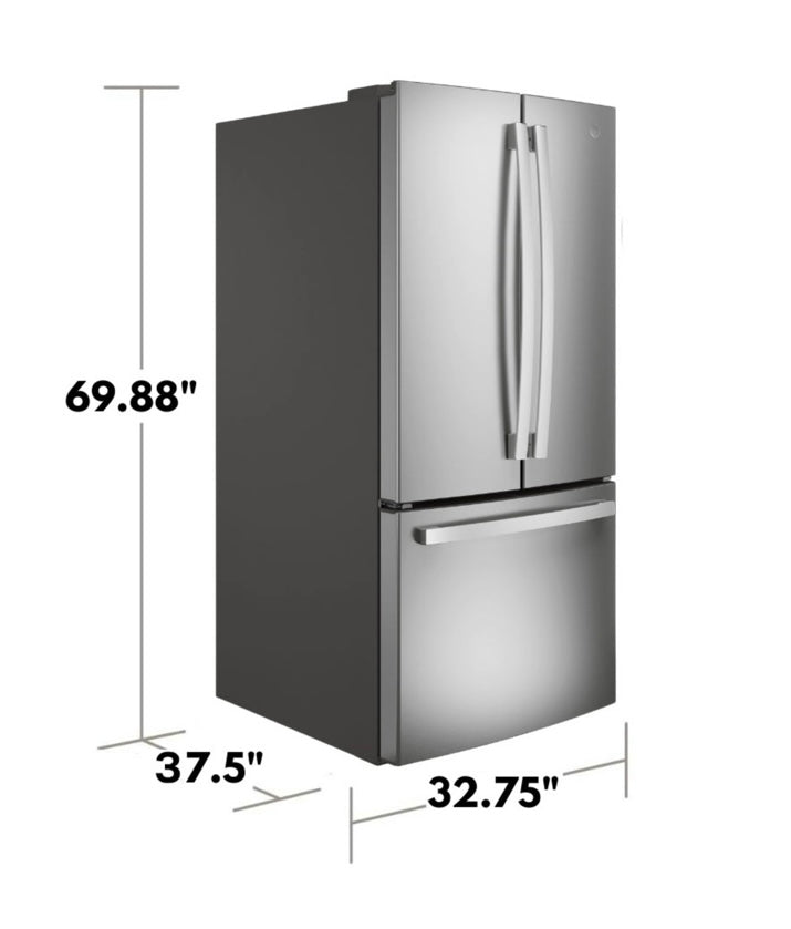 GE® 24.8 Cu. Ft. French Door Refrigerator with Internal Water Dispenser GNE25JYKFS – Fingerprint Resistant Stainless Steel