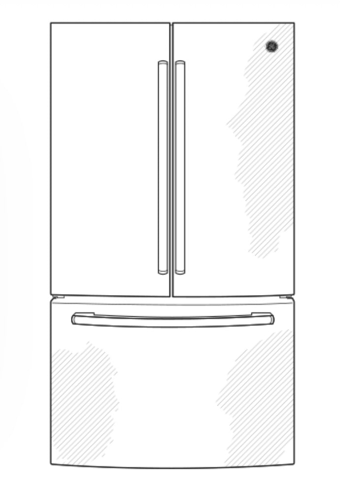 GE® 27.0 Cu. Ft. French Door Refrigerator with Internal Water Dispenser GNE27JYMFS – Fingerprint Resistant Stainless Steel