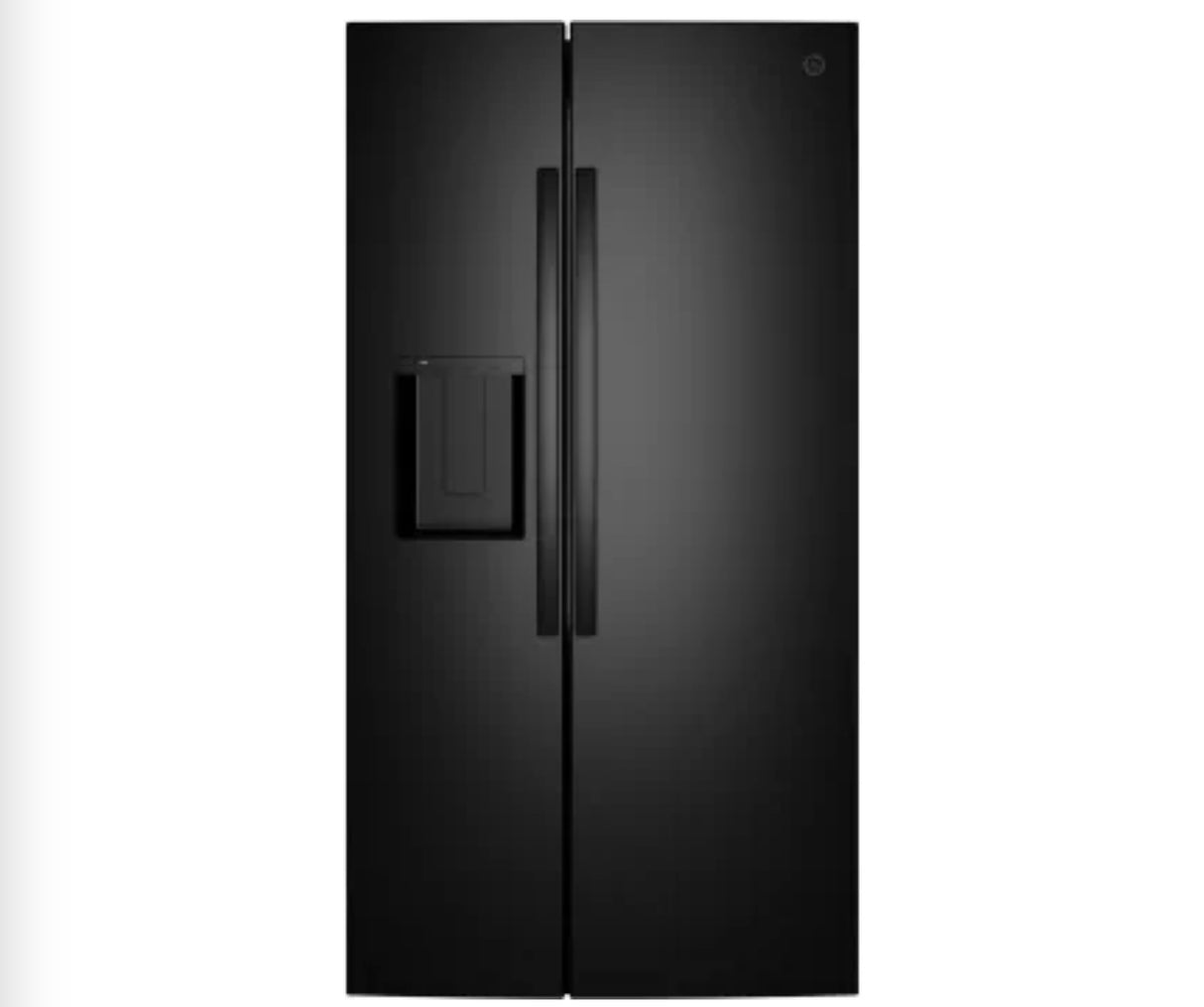 GE® 27.7 Cu. Ft. Side-by-Side Refrigerator with Ice & Water Dispenser GSE28NGYBB – Black Finish