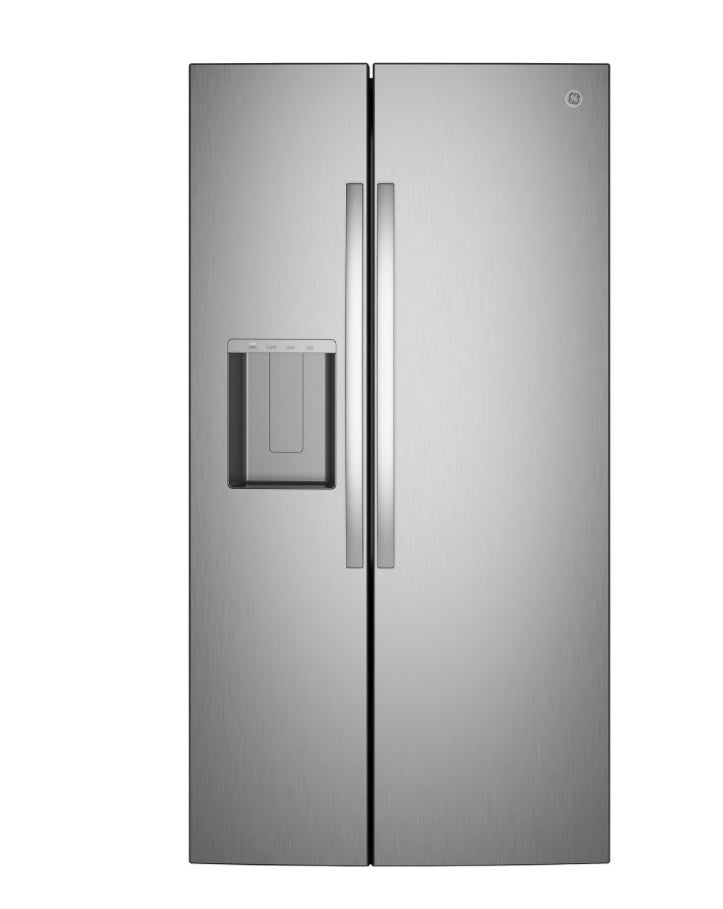 GE® 27.7 Cu. Ft. Side-by-Side Refrigerator with Ice & Water Dispenser GSS28NYYFS – Fingerprint Resistant Stainless Steel