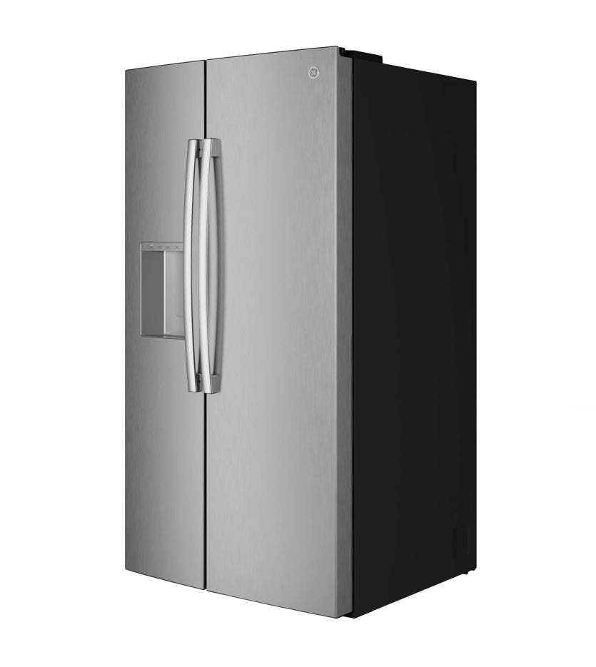 GE® 27.7 Cu. Ft. Side-by-Side Refrigerator with Ice & Water Dispenser GSS28NYYFS – Fingerprint Resistant Stainless Steel