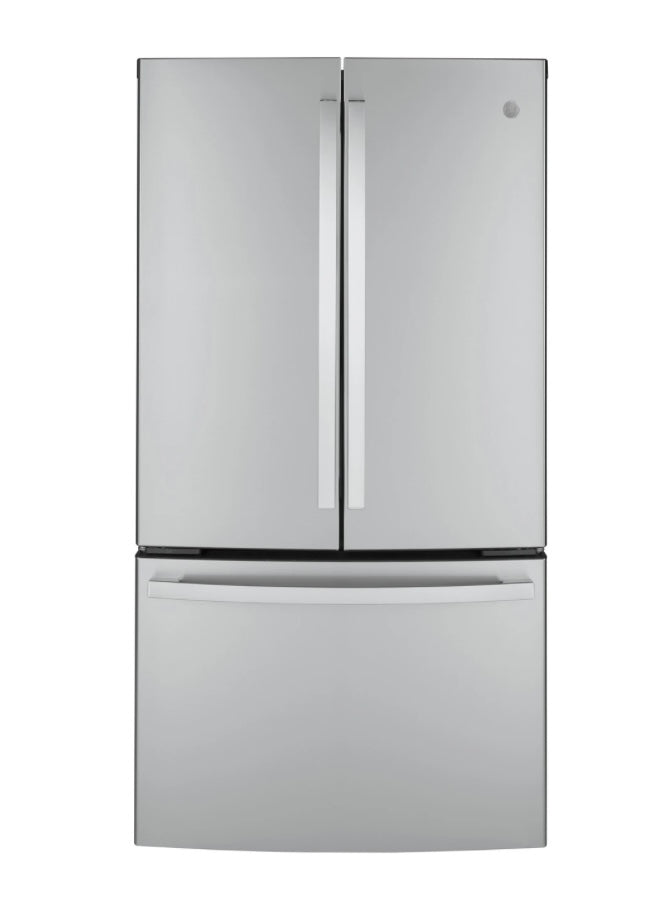GE® 23.1 Cu. Ft. Counter-Depth French Door Refrigerator with Internal Water Dispenser GWE23GYNFS – Fingerprint Resistant Stainless Steel