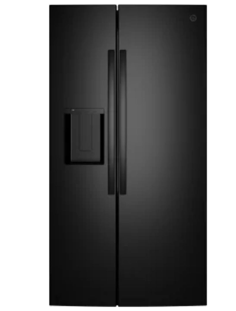 GE® 23.8 Cu. Ft. Counter-Depth French Door Refrigerator with Internal Water Dispenser GZE24NGYBB – Black Finish