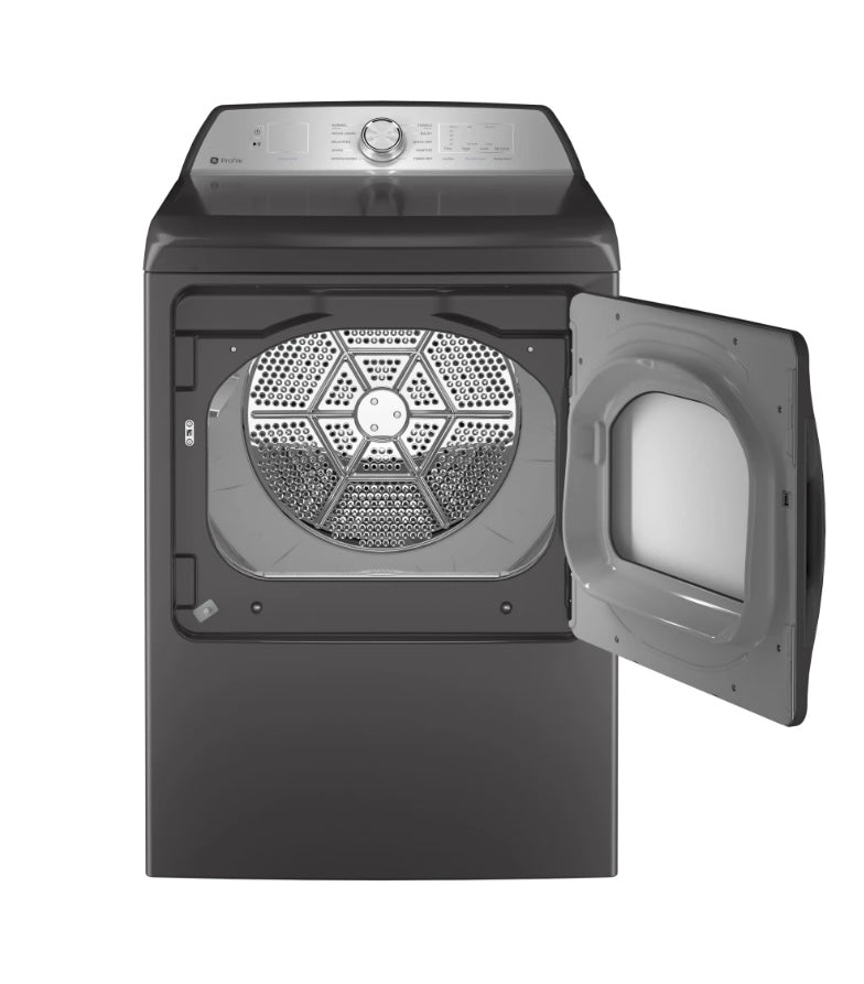 GE Profile™ Top Load Washer & Electric Dryer Laundry Pair PTW605BPRDG & PTD60EBPRDG – Carbon Graphite