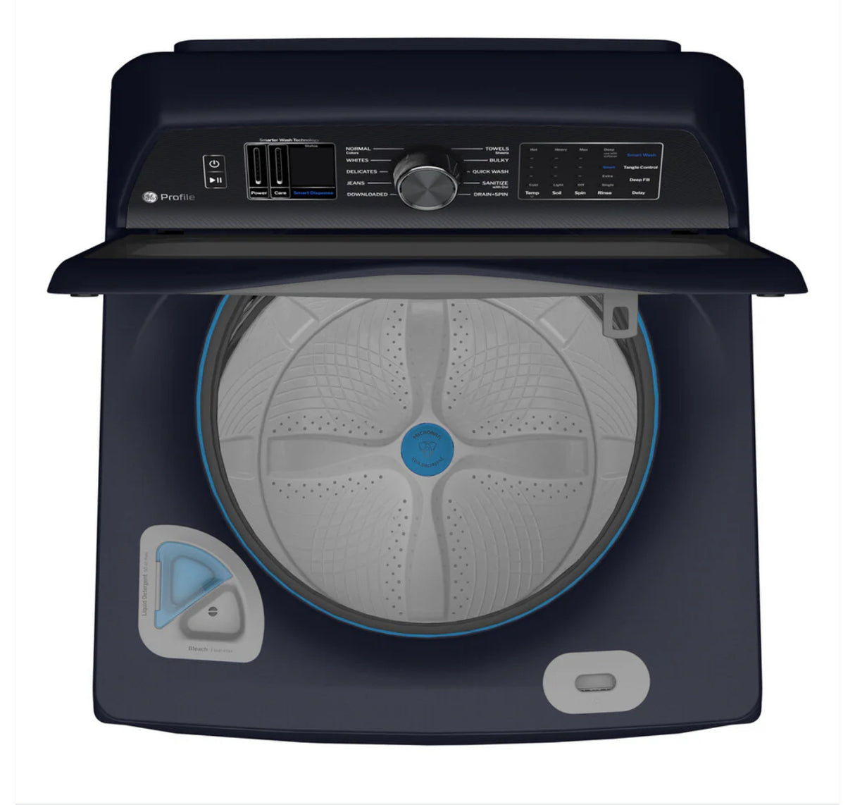 GE Profile™ Smart Washer & Gas Dryer Laundry Pair PTW800BPWRS & PTD80GBPTRS – Sapphire Blue