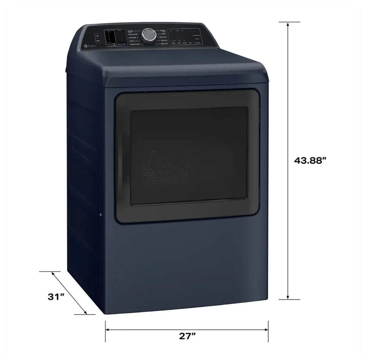 GE Profile™ Smart Washer & Gas Dryer Laundry Pair PTW800BPWRS & PTD80GBPTRS – Sapphire Blue