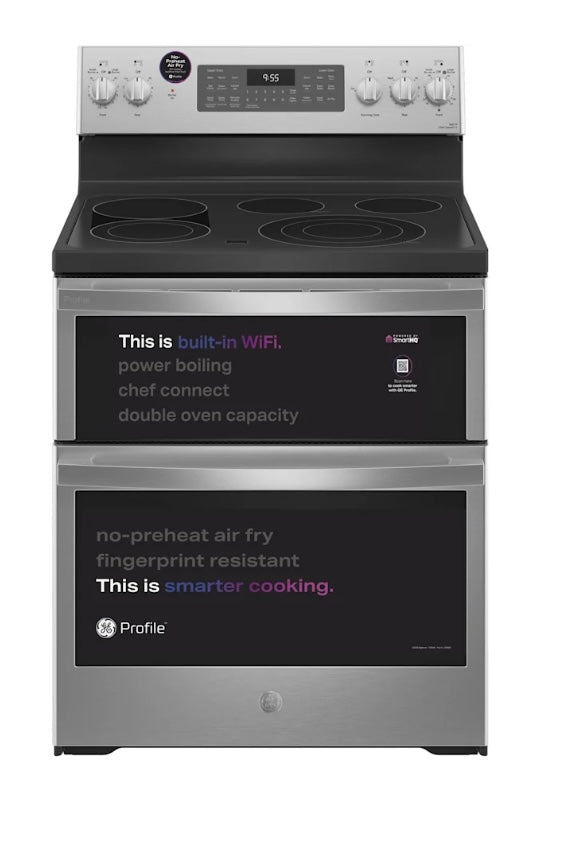 GE Profile™ 30" Free-Standing Electric Range with Convection Oven PB965YPFS – Fingerprint Resistant Stainless Steel