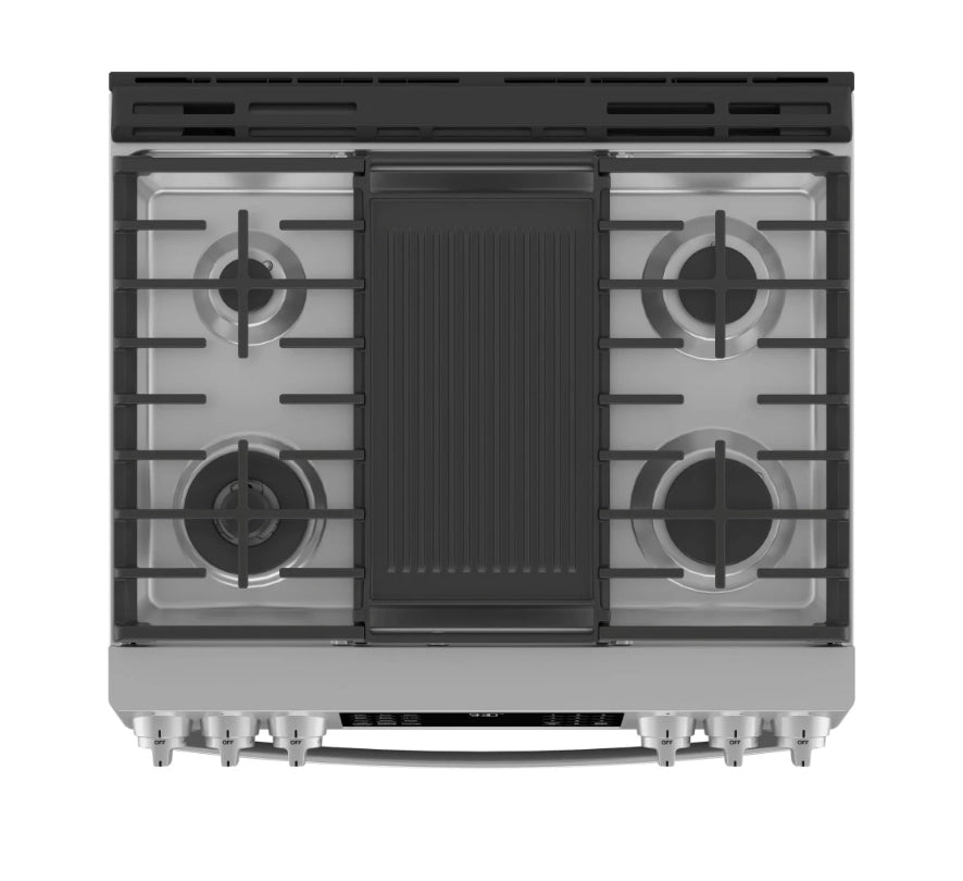GE Profile™ 30" Smart Dual-Fuel Slide-In Range with Convection Oven P2S930YPFS – Fingerprint Resistant Stainless Steel