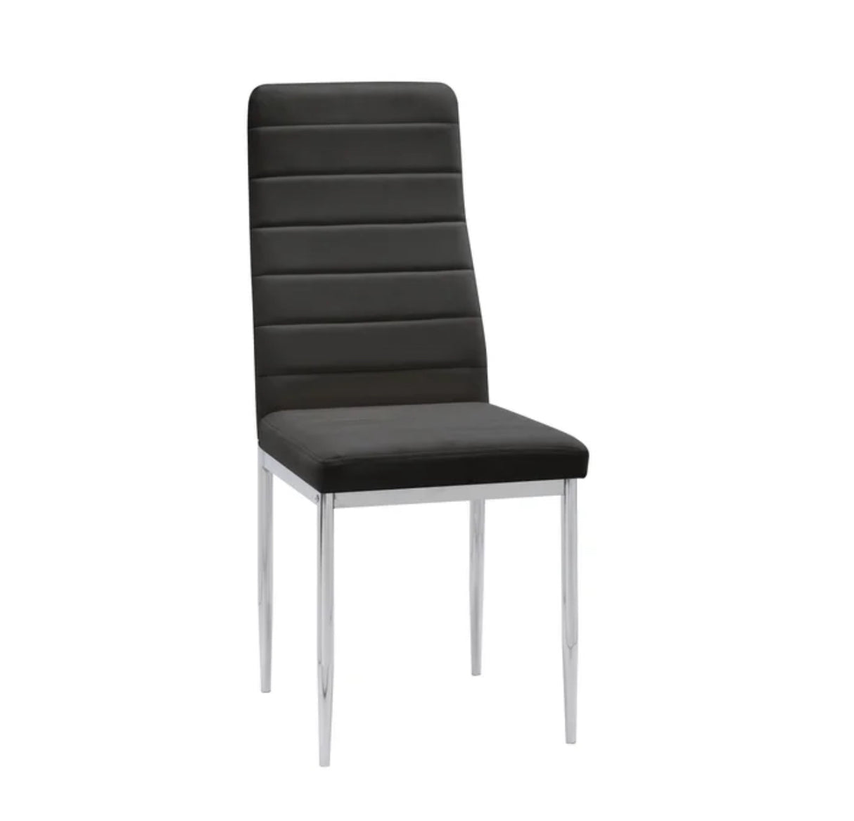 D106 - Black - Glass Table + 4 Chairs