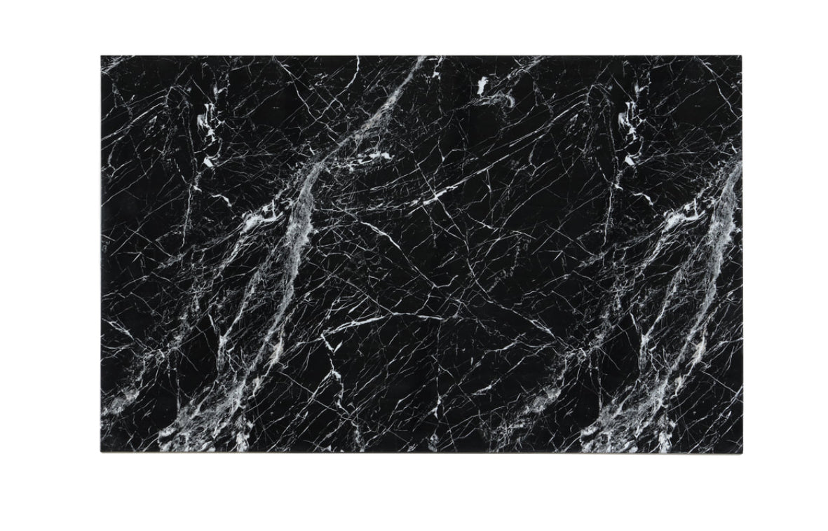 1220 Onyx - (FAUX MARBLE) Dining Table + 6 Chair Set