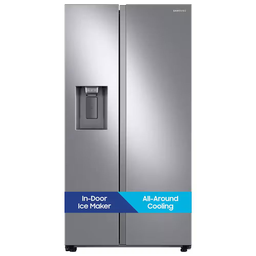 Samsung 36 in. 27.4 cu. ft. Standard Depth Side by Side Refrigerator in Fingerprint-Resistant Stainless Steel rs27t5200sr