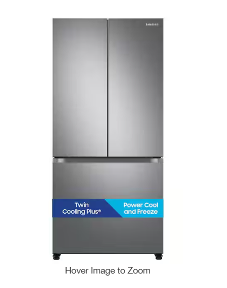 33 in. 17.5 cu. ft. Counter Depth 3-Door French Door Smart Refrigerator in Stainless Steel RF18A5101SR