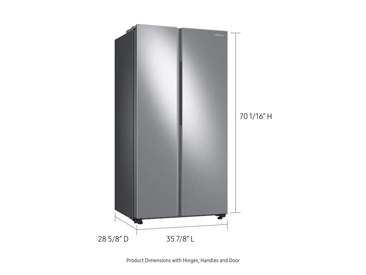 Samsung 23 cu. ft. Stainless Smart Counter Depth Side-by-Side Refrigerator rs23a500asr