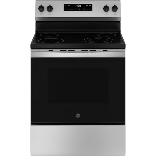 GE 30-in Glass Top 4 burners 5.3-cu ft Freestanding Electric Range