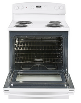 GE® 30” Free-Standing Electric Range with ENERGY STAR® Efficiency & Large Capacity Oven JBS360DMWW – White Electric Stove