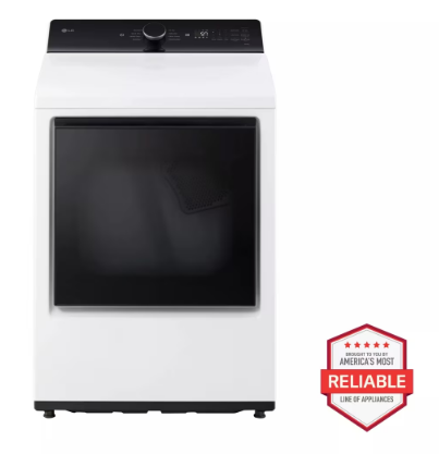 LG 7.3 Cu. Ft. Ultra Large Capacity Electric Dryer with AI Sensing & EasyLoad™ Door DLE8400WE – High Efficiency Smart Dryer (White)