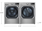 LG 5.2 Cu. Ft. Mega Capacity Smart Front Load Washer & 9.0 Cu. Ft. Electric Dryer with Built-In Intelligence – Graphite Steel WM8980HVA/DLEX8980V