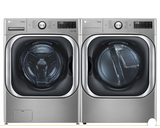 LG 5.2 Cu. Ft. Mega Capacity Smart Front Load Washer & 9.0 Cu. Ft. Electric Dryer with Built-In Intelligence – Graphite Steel WM8980HVA/DLEX8980V