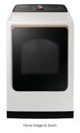 Samsung 7.4 Cu. Ft. Smart Gas Dryer with Steam Sanitize+, Sensor Dry & Wi-Fi Connectivity DVG55CG7500E – High Efficiency Dryer (Ivory)