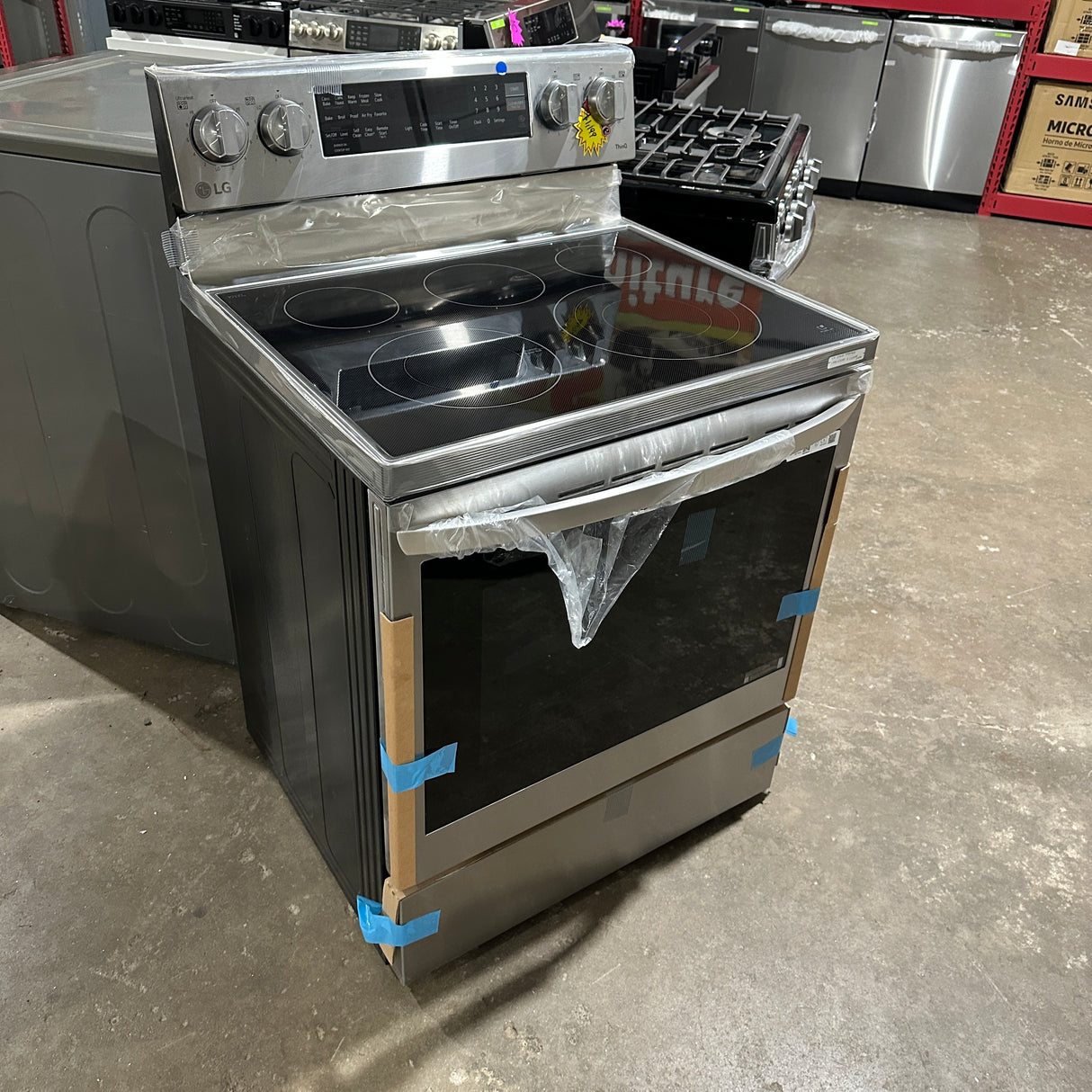 Lg Stainless Steel 4 Burner Range with Warming zone