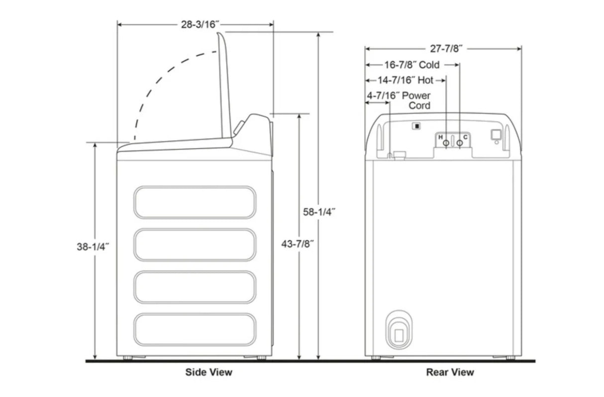 GE Profile™ Smart Top Load Washer & 7.4 Cu. Ft. Electric Dryer Laundry Set PTW605BPR1DG / PTD60EBPRDG