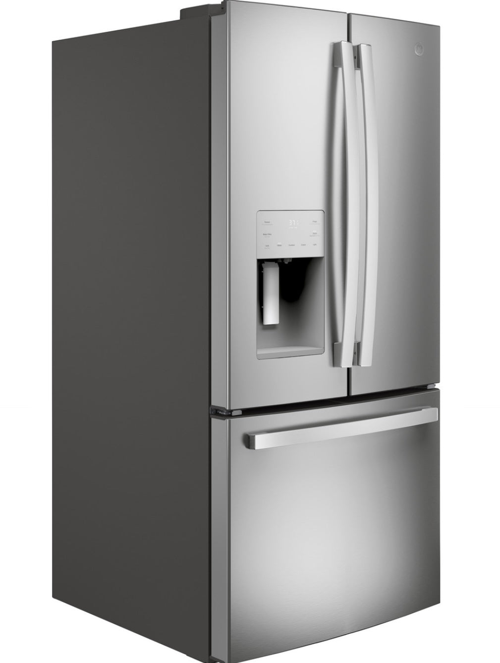 GE® 23.7 Cu. Ft. French Door Refrigerator with Ice Maker & Fingerprint Resistant Stainless Steel GFE24JYKFS – ENERGY STAR® Refrigerator