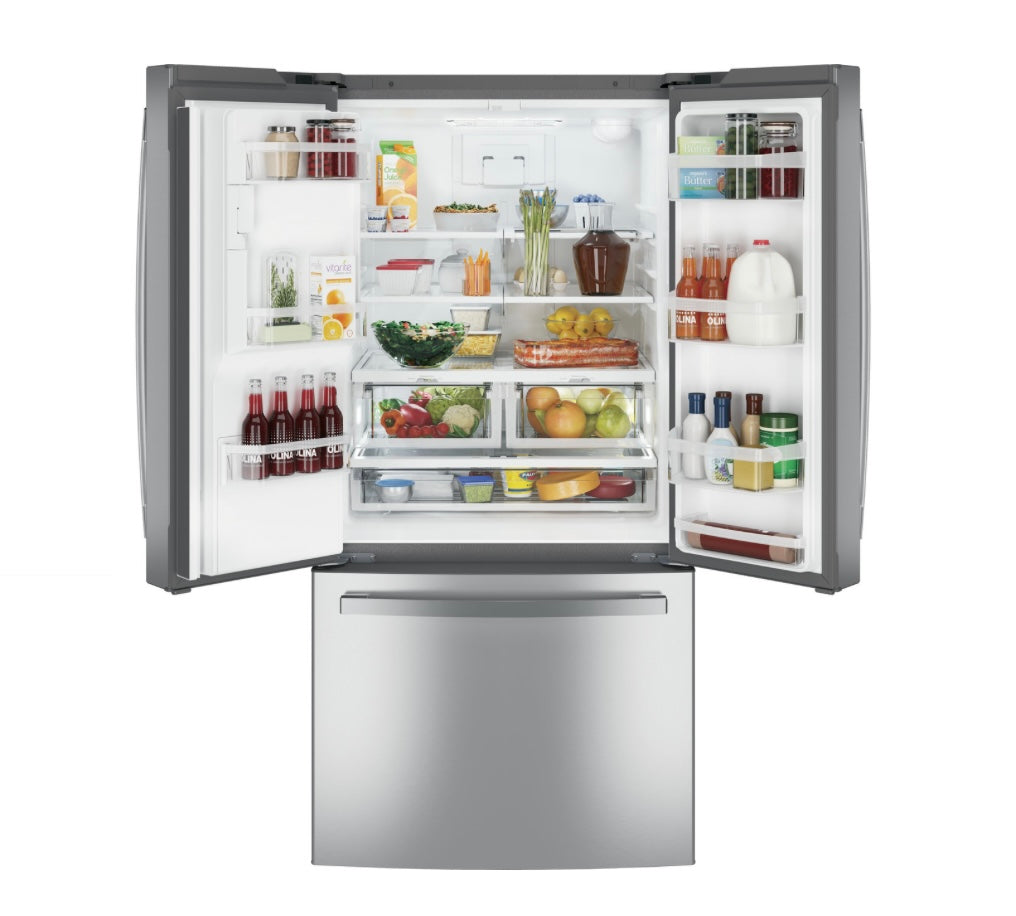 GE® 23.7 Cu. Ft. French Door Refrigerator with Ice Maker & Fingerprint Resistant Stainless Steel GFE24JYKFS – ENERGY STAR® Refrigerator