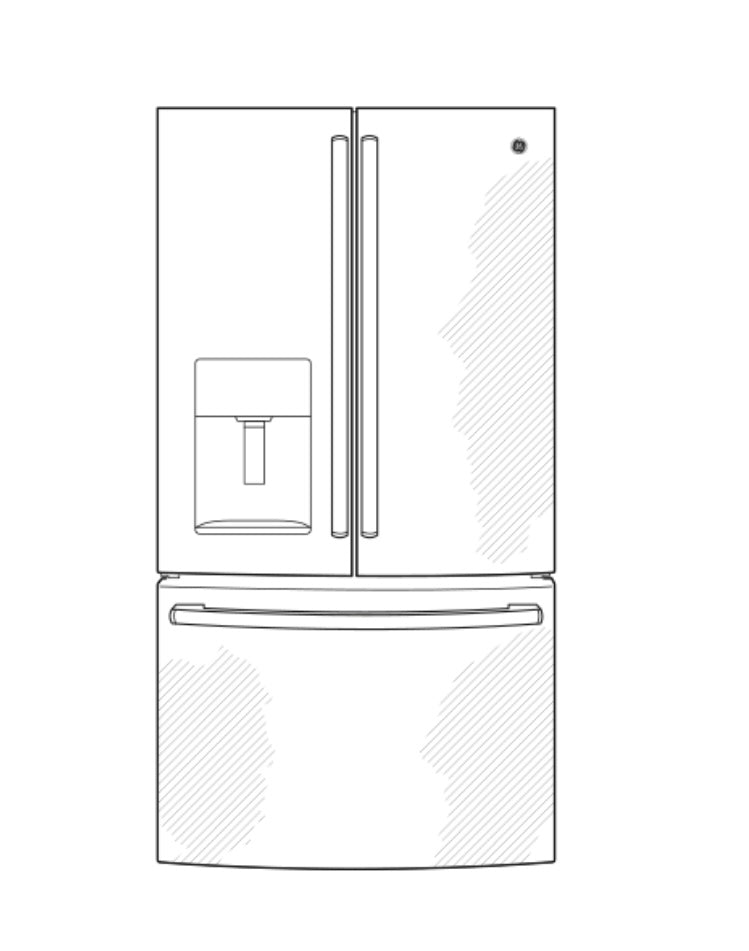 GE® 23.7 Cu. Ft. French Door Refrigerator with Ice Maker & Fingerprint Resistant Stainless Steel GFE24JYKFS – ENERGY STAR® Refrigerator