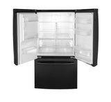 GE® 27.7 Cu. Ft. French Door Refrigerator with Ice & Water Dispenser GFE28GELDS – Slate Finish Refrigerator