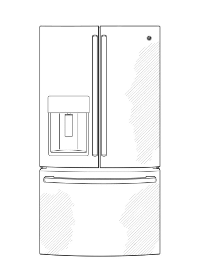 GE® 27.7 Cu. Ft. French Door Refrigerator with Ice & Water Dispenser GFE28GMKES – Fingerprint Resistant Slate Refrigerator