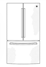 GE® 27.0 Cu. Ft. French Door Refrigerator with Internal Water Dispenser GNE27JYMFS – Fingerprint Resistant Stainless Steel