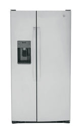 GE® 25.3 Cu. Ft. Side-by-Side Refrigerator with Ice & Water Dispenser GSE25GYPFS – Fingerprint Resistant Stainless Steel
