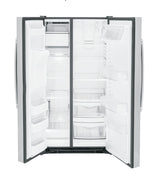 GE® 25.3 Cu. Ft. Side-by-Side Refrigerator with Ice & Water Dispenser GSE25GYPFS – Fingerprint Resistant Stainless Steel