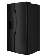 GE® 27.7 Cu. Ft. Side-by-Side Refrigerator with Ice & Water Dispenser GSE28NGYBB – Black Finish