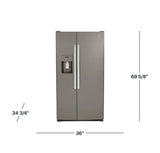 GE® 25.3 Cu. Ft. Side-by-Side Refrigerator with Ice & Water Dispenser GSS25GMPES – Fingerprint Resistant Stainless Steel