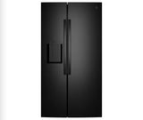 GE® 23.8 Cu. Ft. Counter-Depth Side-by-Side Refrigerator with Ice & Water Dispenser GZS24NGYBB – Black Finish