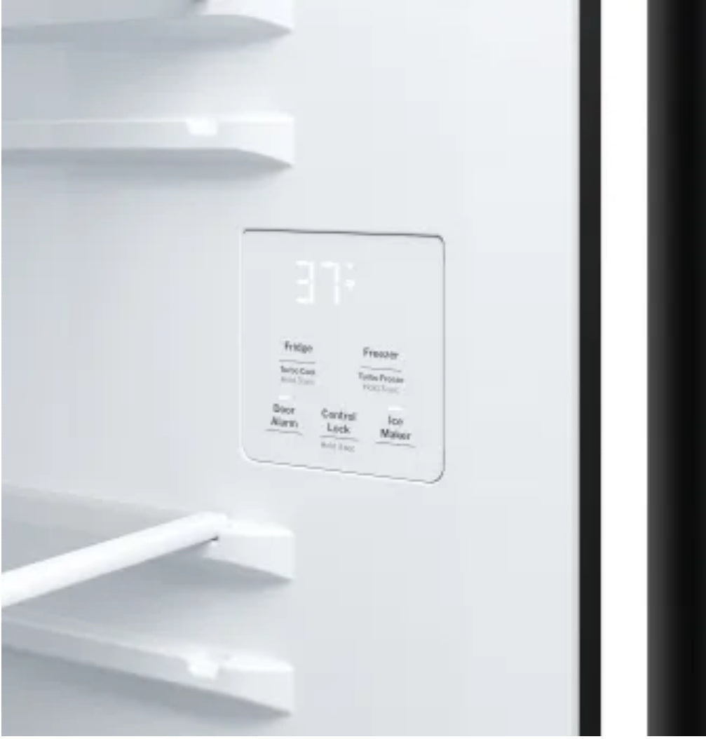 GE® 23.8 Cu. Ft. Counter-Depth Side-by-Side Refrigerator with Ice & Water Dispenser GZS24NGYBB – Black Finish