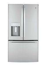 GE® 22.1 Cu. Ft. Counter-Depth French Door Refrigerator with Internal Water Dispenser GYE22GYNFS – Fingerprint Resistant Stainless Steel