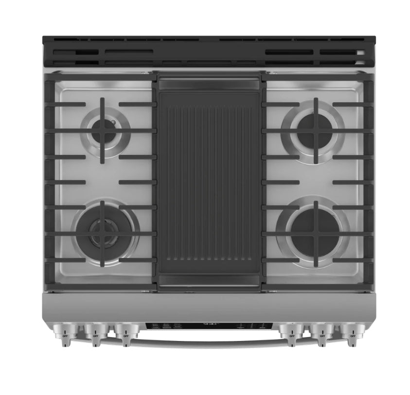 GE Profile™ 30" Smart Slide-In Gas Range with Convection Oven PGS930YPFS – Fingerprint Resistant Stainless Steel