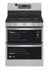 GE Profile™ 30" Free-Standing Gas Range with Convection Oven PGB965YPFS – Fingerprint Resistant Stainless Steel