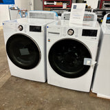 LG Side-by-Side Front Load Washer and Electric Dryer Set in White