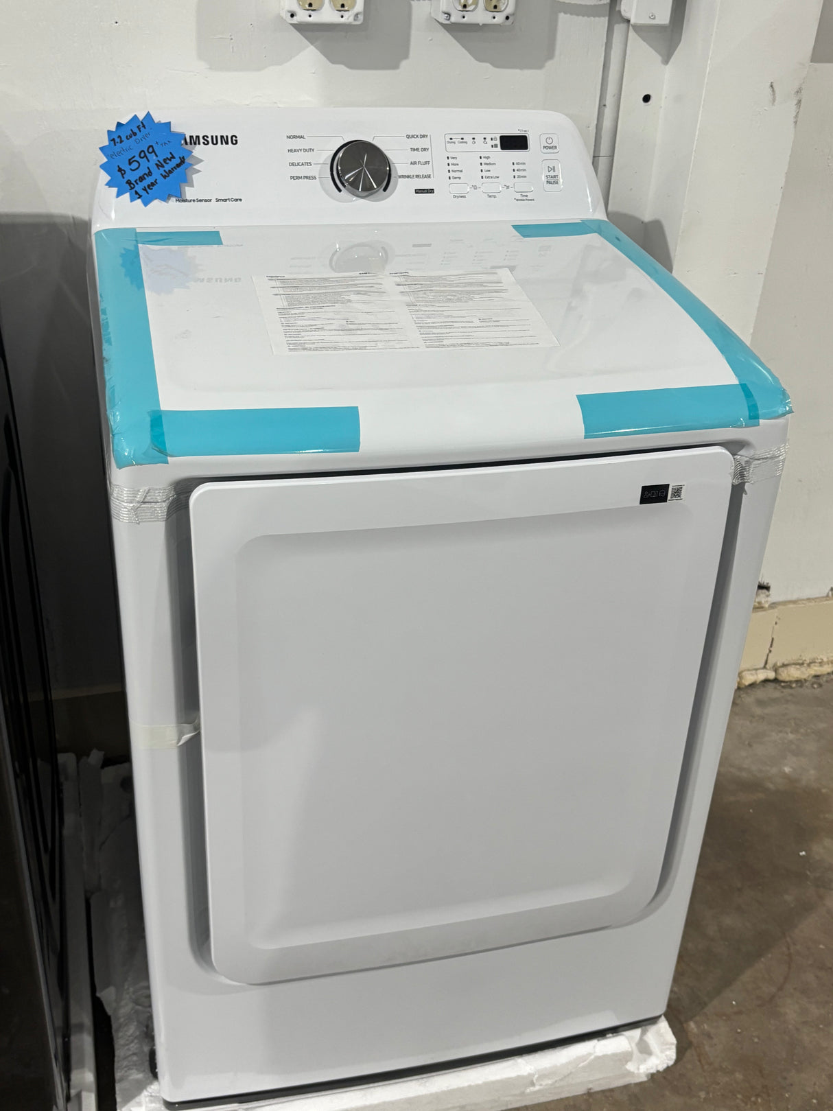 samsung electric White dryer Large capacity