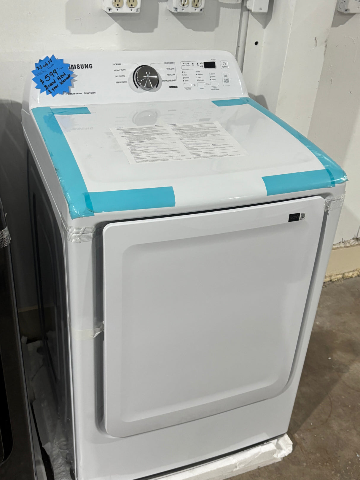 samsung electric White dryer Large capacity